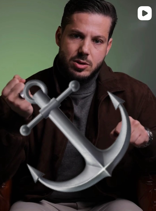 Video still illustrating an anchor, on setting the anchor in a negotiation